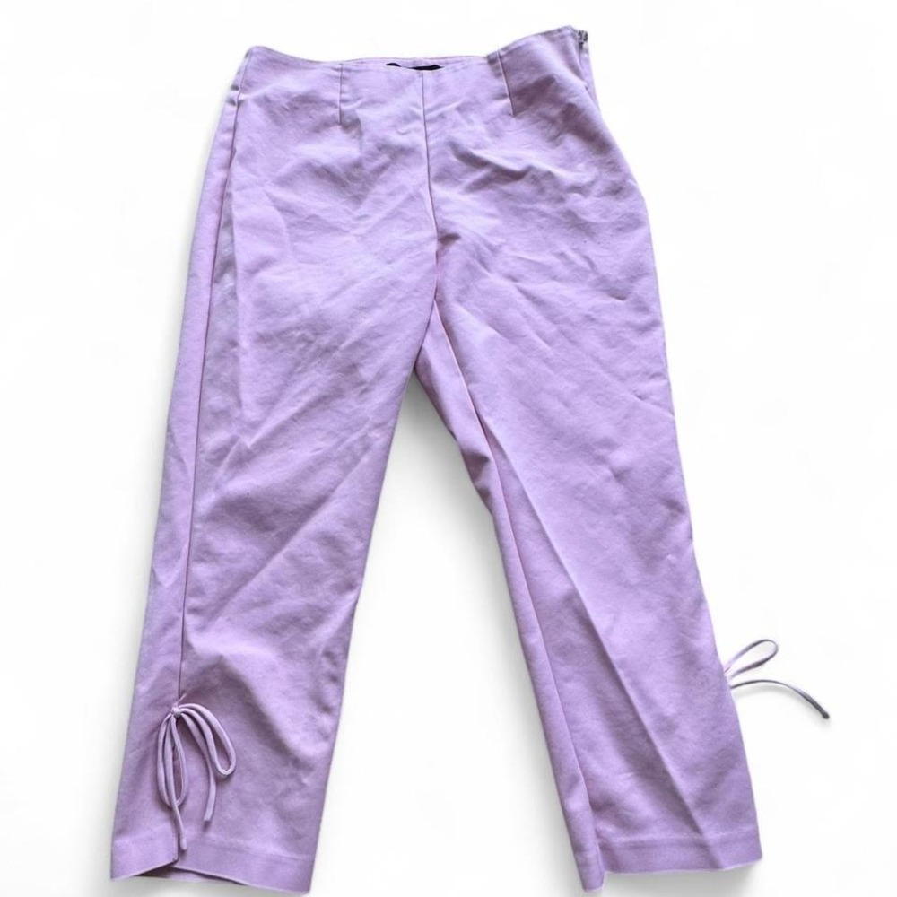 Y2K Pink Capris with Bow Detail